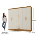 Ver imagem 2 de Guarda Roupa Casal 6 Portas 6 Gavetas 100% MDF Berlin Espresso Móveis