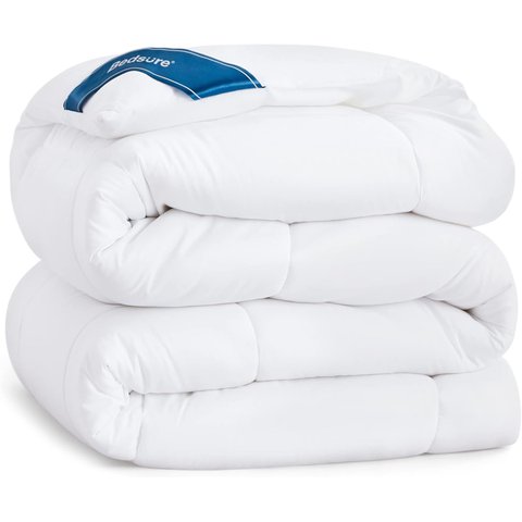 Bedsure Edredom Acolchoado Alternativo Branco Twin(68"x88")