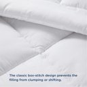 Ver imagem 3 de Bedsure Edredom Acolchoado Alternativo Branco Twin(68"x88")