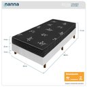 Ver imagem 2 de Cama Box Branca + Colchão Solteiro Salta Liso Espuma D23 88x188x51cm