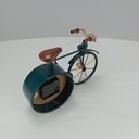 Ver mais imagens de Relógio Decorativo de Metal Azul Petroleo 20x26x7cm Parede Mesa Decoração Sala
