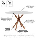 Ver imagem 3 de Conjunto Mesa de Jantar Redonda 120cm June Branca com 4 Cadeiras Garbo Cinza Escuro