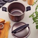 Ver imagem 2 de Espagueteira Tramontina Milazzo 5,7 Litros 22 Cm em Alumínio Starflon Max Amêndoa