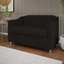 Ver imagem 2 de Namoradeira Elegante 2 Lugares Sala de Estar – Balaqui Decor Cor:Preto