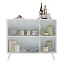 Ver imagem 6 de Aparador Buffet 3 Portas com Espelho Retrô Vegas Multimóveis MP1013 Branco
