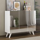 Ver imagem 2 de Aparador Buffet 3 Portas com Espelho Retrô Vegas Multimóveis MP1013 Branco