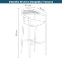 Ver imagem 5 de Banqueta Alta Trancoso Rivatti 105 Cm (altura) Estrutura Alumínio Castanho e Corda Náutica
