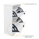 Ver imagem 2 de Sapateira Olga Compacta Branca 610 Mm com Puxadores 2 Portas