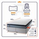 Ver imagem 2 de Cama Box Baú Chicago Espuma D33 193x203 Branco King House