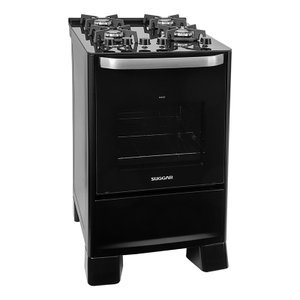 Fogão Best Glass 4 Queimadores Preto Fgvbg410pt Suggar