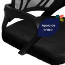 Ver mais imagens de Cadeira Office Escritório Giratória Diretor com Braço e Altura Ajustável Tela Mesh Preto