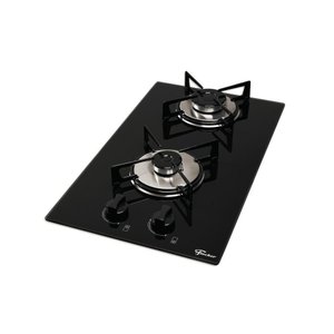 Fogão Cooktop Fischer 2q Gás Mesa Vidro com Supervisor de Chama Bivolt