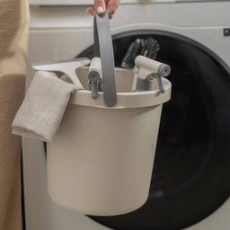 Balde 8,5l Bico Direcionador Litros e Alça Anatômica Flow Bege ou Limpeza - 2