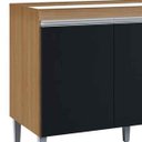Ver imagem 3 de Balcão de Pia para Cozinha 120 Cm Kadu 3 Portas Amêndoa/preto