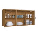 Ver imagem 4 de Armário Aéreo Modulado Fidelitá Mariana 120cm 3 Portas Freijó/camurça