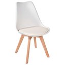 Ver imagem 1 de Cadeira Eames Leda com Assento Estofado Base Madeira