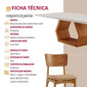 Ver imagem 3 de Conjunto de Jantar Ane 8 Lugares Tampo MDF Cadeiras Viena Gold Linho e Palha 220cm Mobillare