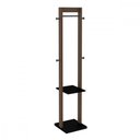 Ver imagem 1 de Cabideiro Mancebo De Chao Az1019 Tecno Mobili Nogal/preto