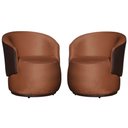 Ver imagem 1 de Kit 2 Poltronas para Recepção Escritório e Clínica - Veludo - Sv Decor:terracota