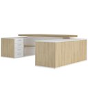 Ver imagem 6 de Mesa para Escritório Tamburato 2 Portas 4 Gavetas Mason A02 Carvalho Branco - Lyam Decor