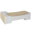 Ver imagem 1 de Mesa para Escritório Tamburato 2 Portas 4 Gavetas Mason A02 Carvalho Branco - Lyam Decor