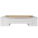 Ver imagem 3 de Mesa para Escritório Tamburato 2 Portas 4 Gavetas Mason A02 Carvalho Branco - Lyam Decor