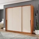 Ver imagem 1 de Guarda Roupa Casal 220cm com 3 Portas e 4 Gavetas 240828 Linha Porto Politorno Móveis