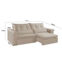 Ver imagem 2 de Sofá 230cm Braço 25cm Exclusive Retrátil e Reclinável Meu Sofá Online