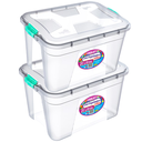 Ver imagem 1 de Kit 2 Caixas/cesto Organizador transparente - 20 litros
