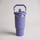 Ver imagem 1 de Garrafa Térmica Ms-983 900ml com Bico com Alça Flip Tumbl Aço Inoxidável Academia Trabalho:Lilás