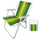 Ver imagem 1 de Cadeira de Praia Dobravel Quintal Jardim Varanda Piscina Camping Acampamento Lazer Pescaria Sol Vera