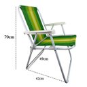 Ver imagem 6 de Cadeira de Praia Dobravel Quintal Jardim Varanda Piscina Camping Acampamento Lazer Pescaria Sol Vera