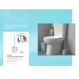 Escova Sanitária de Piso com Suporte Banheiro Dual Cores ou - 5