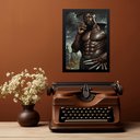 Ver imagem 2 de Quadro Decorativo Exu 7 Facadas 33x24cm:moldura Branca