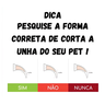 Alicate Cortador de Unha Pets Pequeno Ao Grande Cães e Gatos - 3
