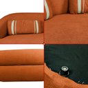Ver imagem 6 de Poltrona Namoradeira 2 Lugares Orgânica Chloe Boucle Terracota com Almofada Plumante - Arkell