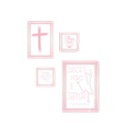 Ver imagem 1 de Quadros Placas MDF 6mm Sala Quarto Mulher Cristã 4 un 29x20