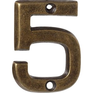 Número 5 Residencial Pequeno Para Apartamento Envelhecido