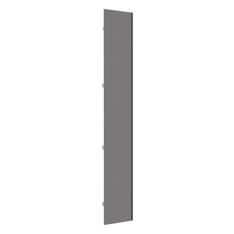 Porta Closet Para Roupeiro De Canto Reto Inox Cinza Puro