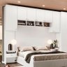 Guarda Roupa Aéreo 5 Portas Modulado 100% MDF Setiba Móveis Rimo Branco iii - 3