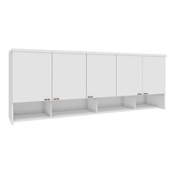 Guarda Roupa Aéreo 5 Portas Modulado 100% MDF Setiba Móveis Rimo Branco iii - 1