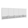Guarda Roupa Aéreo 5 Portas Modulado 100% MDF Setiba Móveis Rimo Branco iii - 1