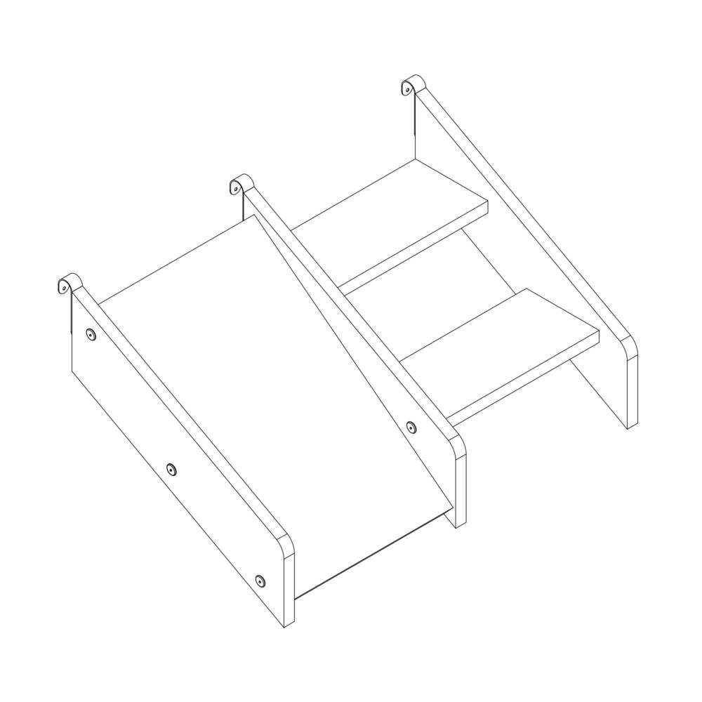 Cama Solteiro Infantil Eco e Mini Escada/Escorregador Branco Mobilistore - 5