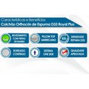 Ver imagem 2 de Colchão Casal Espuma D33 Royal Saúde Plus Pró Saúde Euro Pillow (138x188x24) - Orthocrin