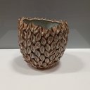 Ver imagem 2 de Vaso Decorativo de Cerâmica Bege 16x18x18cm Enfeite Sala Mesa Estante Aparador