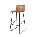 Ver imagem 3 de Conjunto 2 Banquetas Dubai Couro Sintético Base Aço Carbono Encosto Fixo Caramelo C&m Decor