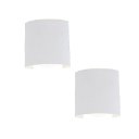 Ver imagem 1 de Arandela Branca Ip65 2W 3000K 7,7x8cm 2 Fachos Kit com 2