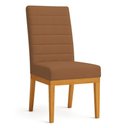 Ver imagem 2 de Cadeira de Jantar Mavie Estofada para Sala de Jantar Sofisticado Linhas Horizontais - Veludo Terraco