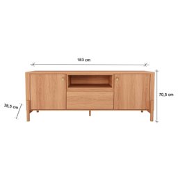 Rack para Tv 70" Gliss Lukaliam Móveis 1,83m com 1 Gaveta e 2 Portas - 4