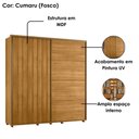 Ver imagem 4 de Guarda Roupa Casal Monet 2 Portas Deslizante 230 Cm Cumaru Madetec